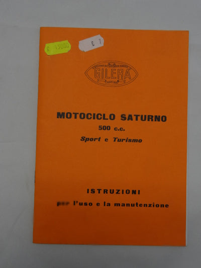 Gilera Motociclo Saturno Italian Only Owners Manual (#021019)