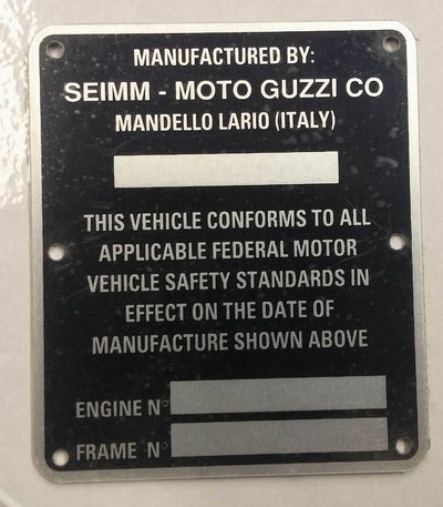 SERIAL NO. TAG (#13918523)
