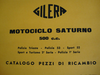 Gilera Saturno 500cc Parts Book (#021018)