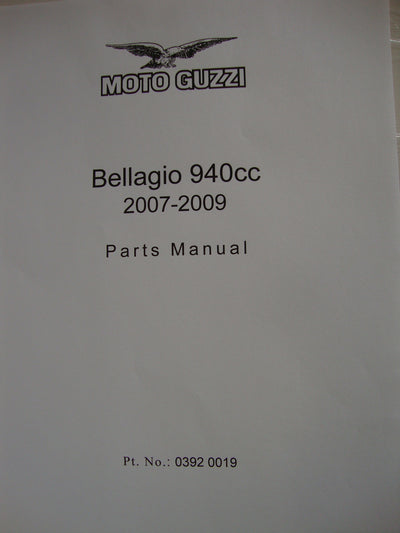 Bellagio 940 2007 -2009 Parts Book (#03920019)